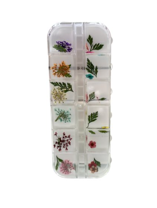 Pressed Dried Flower Nail Art Box