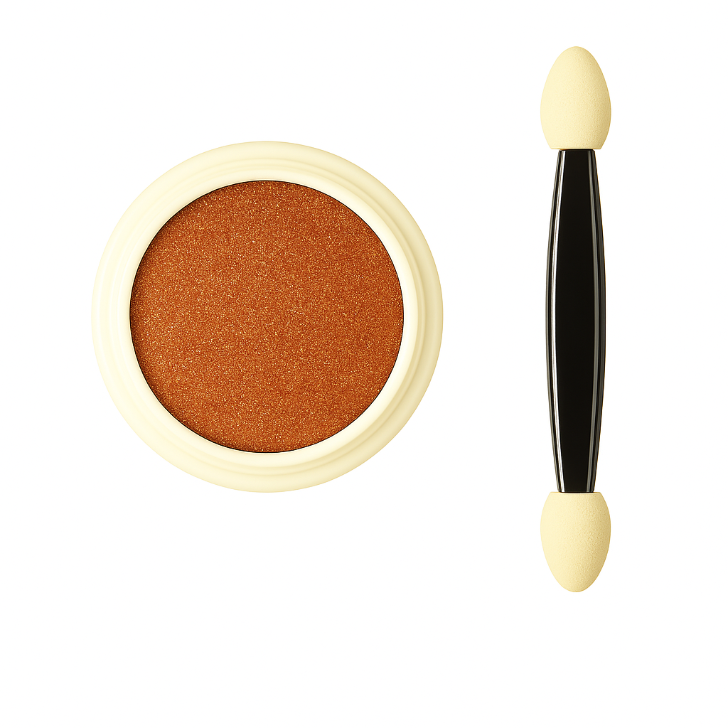 Pressed Mirror Nail Powder - Copper Orange