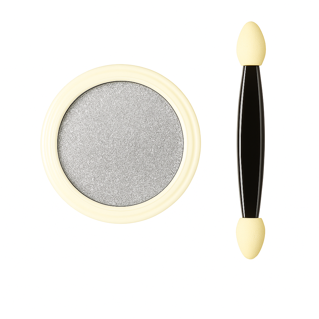 Pressed Mirror Nail Powder - Silver