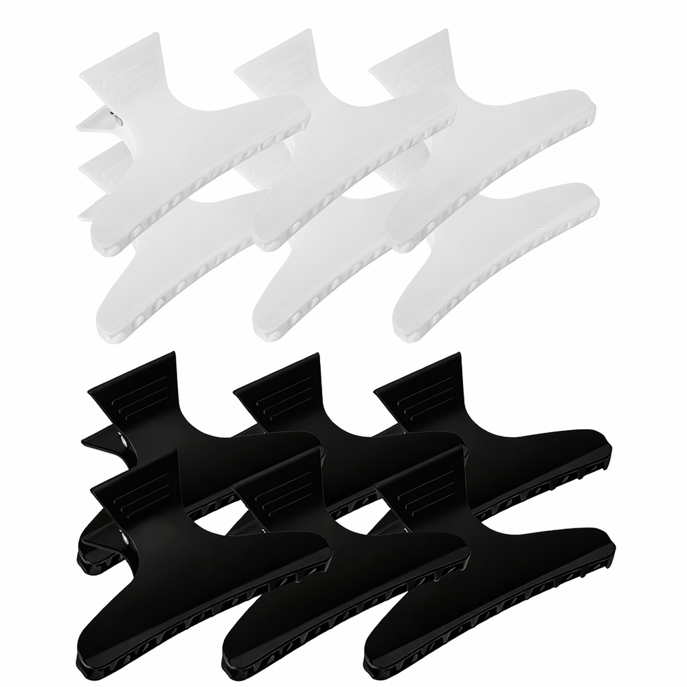 Professional Hair Sectioning Clips - Black - White