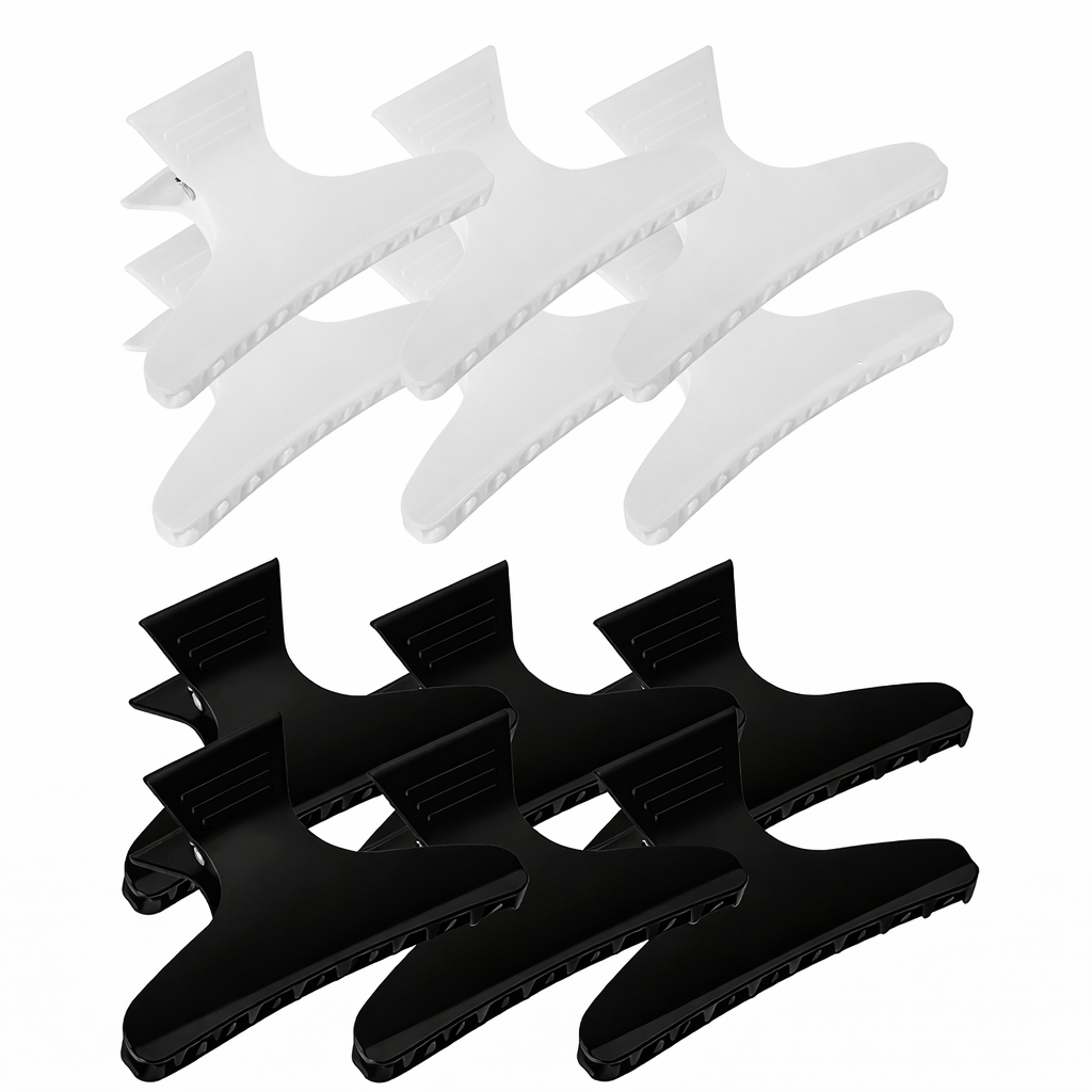 Professional Hair Sectioning Clips - Black - White