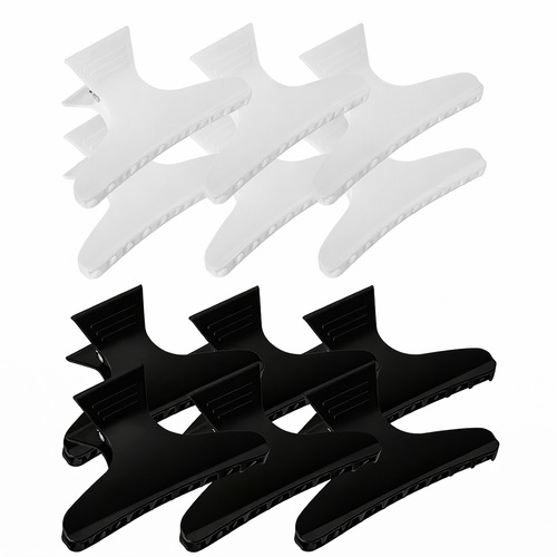 Professional Hair Sectioning Clips - Black - White