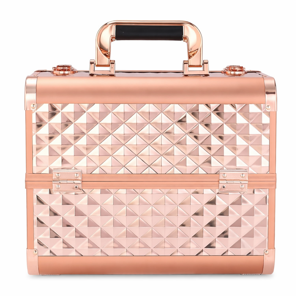 Professional Makeup Storage Case - Gold