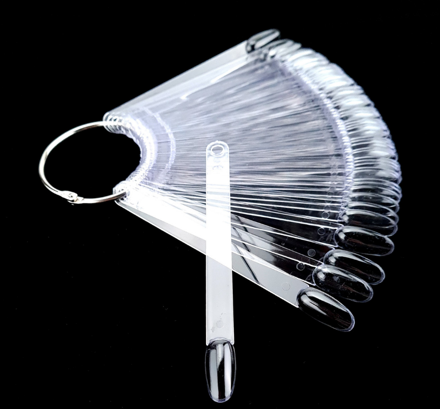 Round Nail Color Swatch Sticks with Ring - Clear