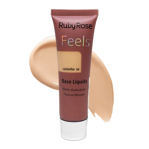 Ruby Rose Feels Liquid Foundation - Castanha 20