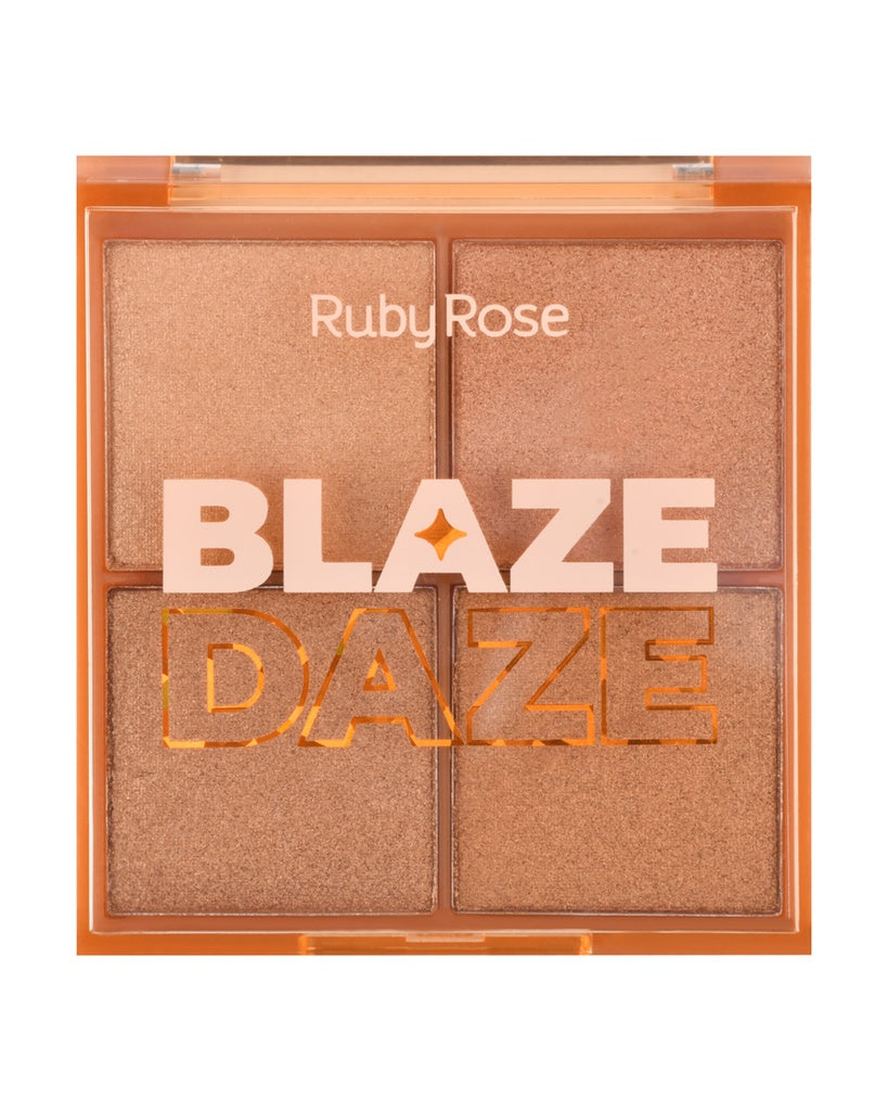 Ruby Rose Mini Highlighter Palette - Blaze daze 3