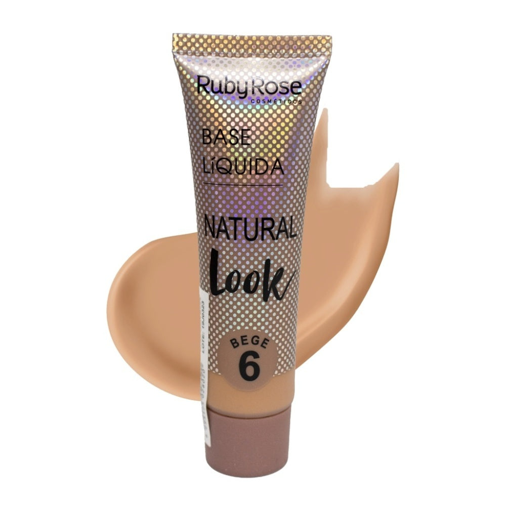 Ruby Rose Natural Look Liquid Foundation - Bege 6
