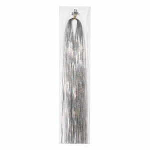 Hair Tinsel Extension Strands - Silver
