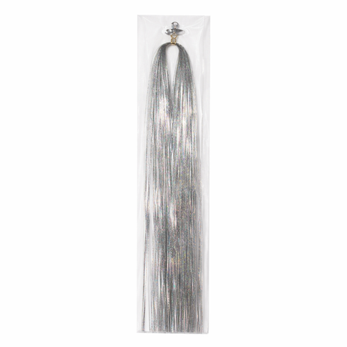 Hair Tinsel Extension Strands - Silver