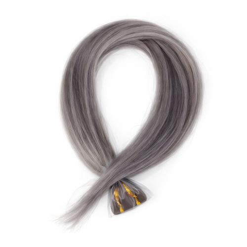 10 Double Tape-In Hair Extensions - Silver