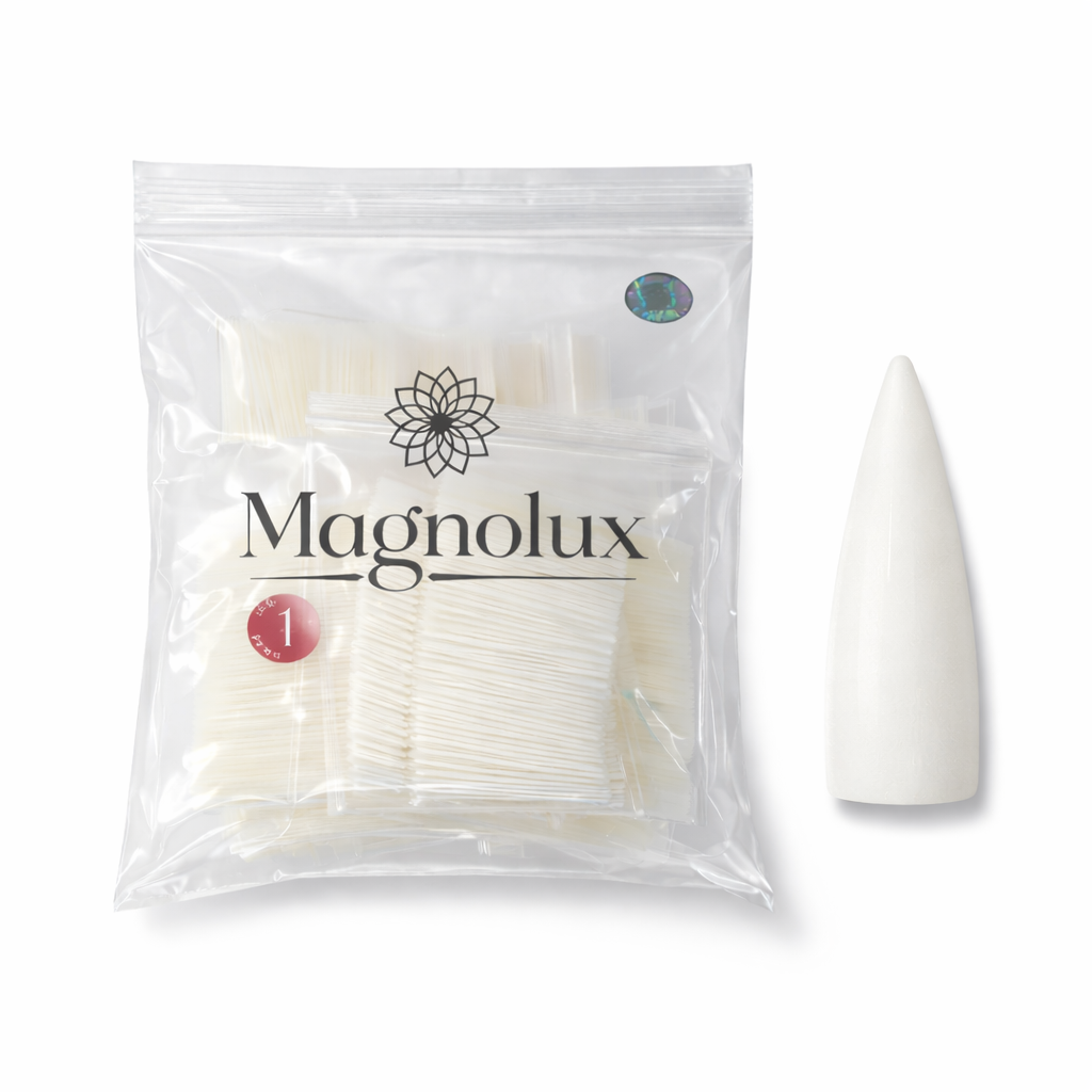 Magnolux Nail Tips Bag - White Stiletto