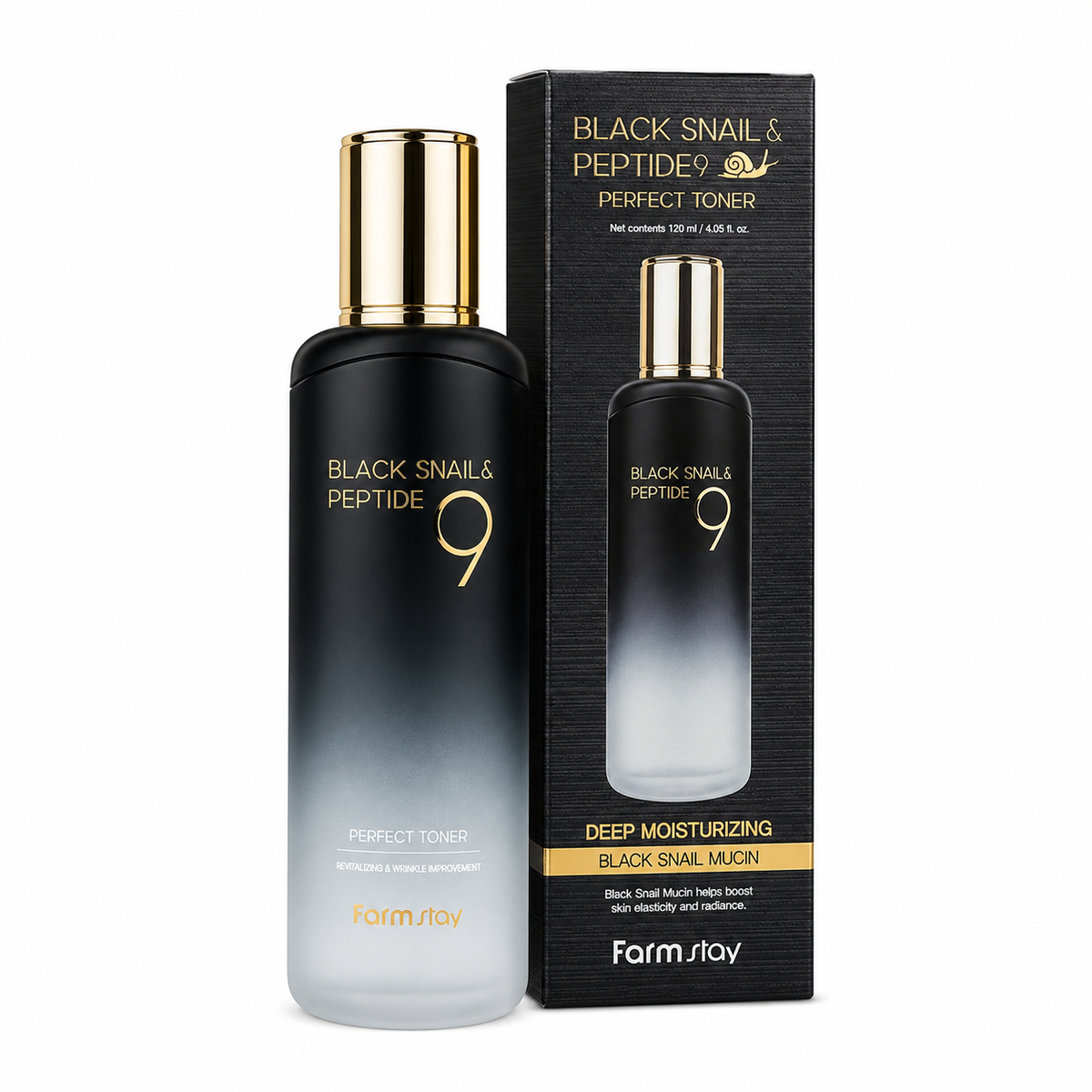 Farmstay Black Snail & Peptide 9 Perfect Toner