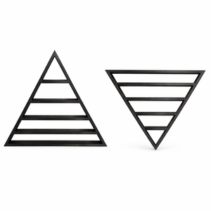 Double Triangle Wall Display Stand - Black