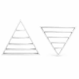 Double Triangle Wall Display Stand - White