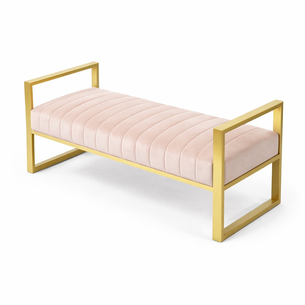 Velvet Salon Waiting Bench