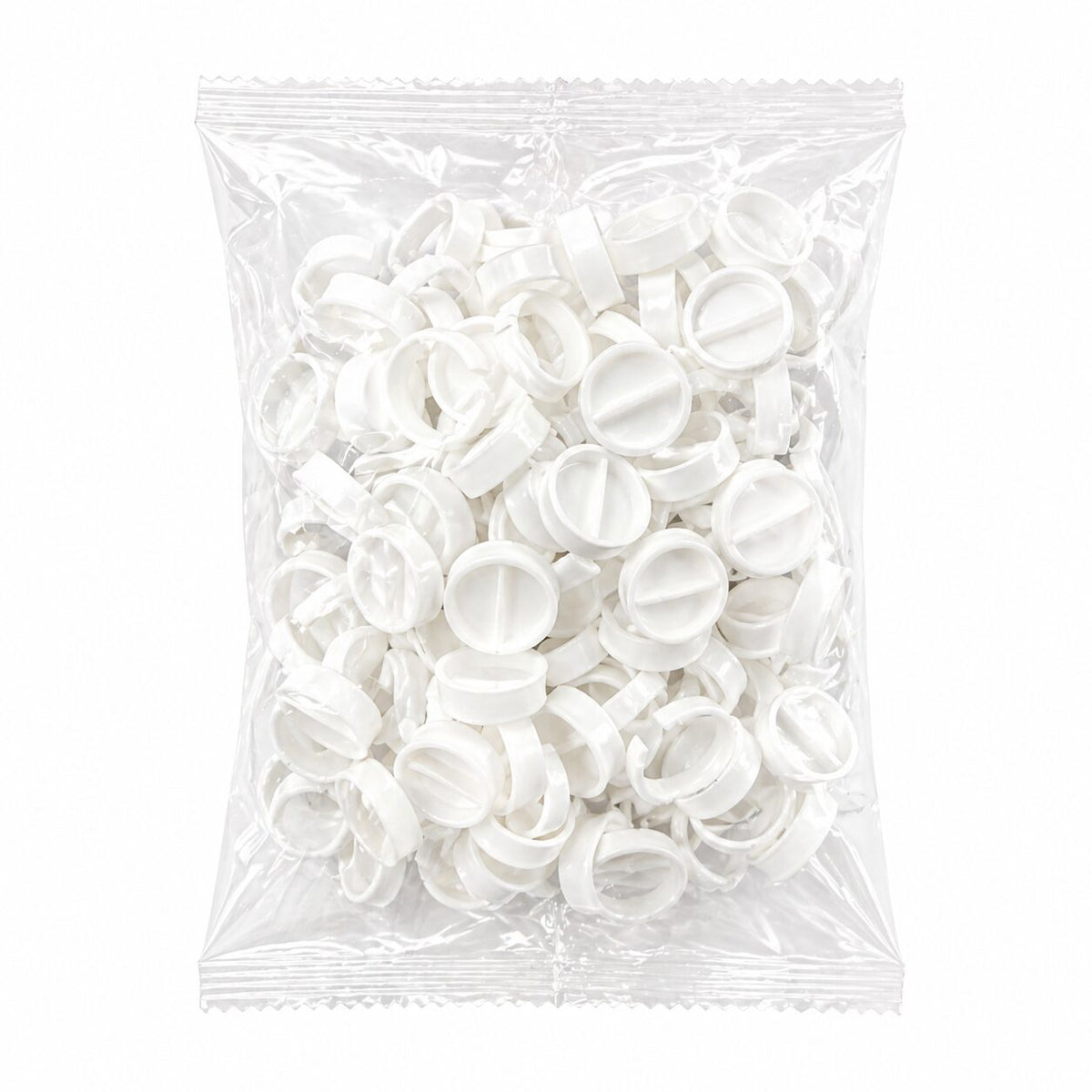 Disposable Lash Glue Rings - White