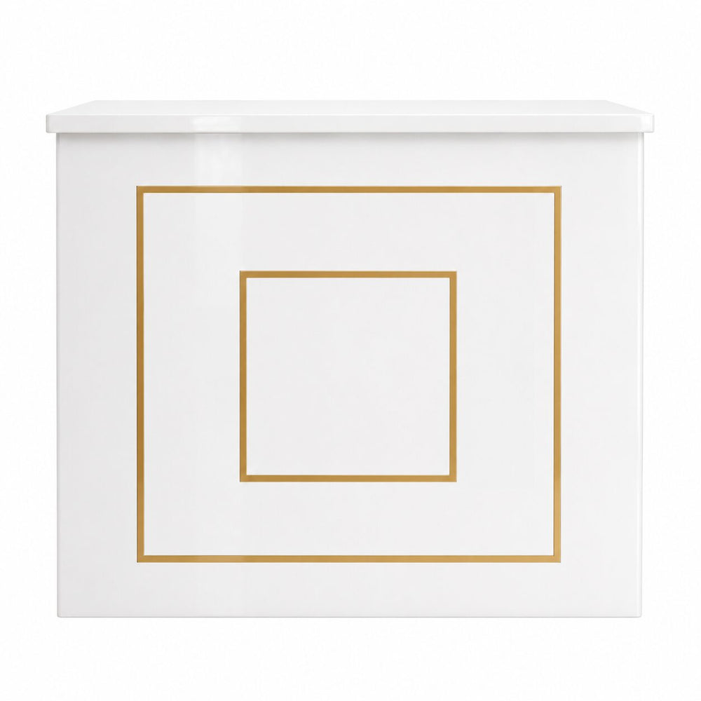 White & Gold Reception Desk