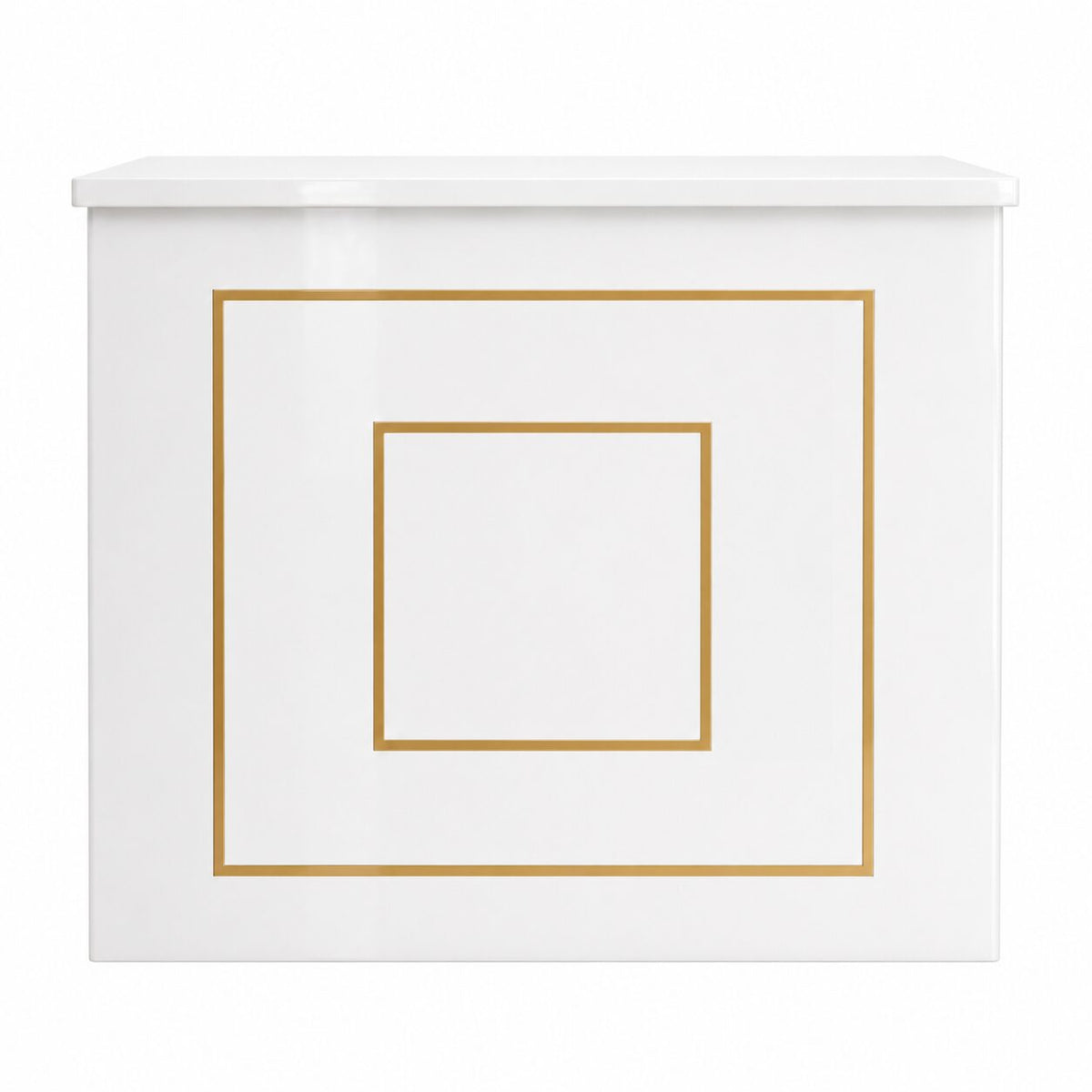 White & Gold Reception Desk