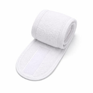 Adjustable Facial Headband - White