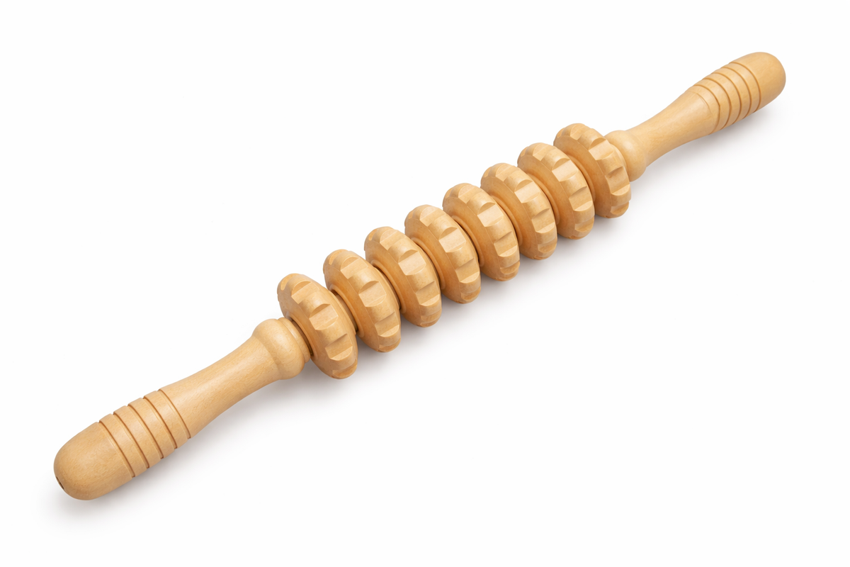 Wooden Multi-Wheel Body Massage Roller