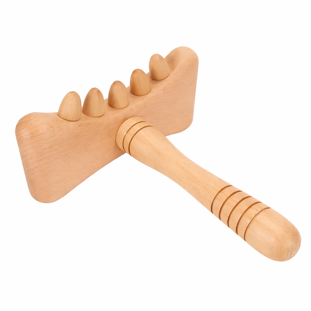 Wooden T-Shape Body Massager