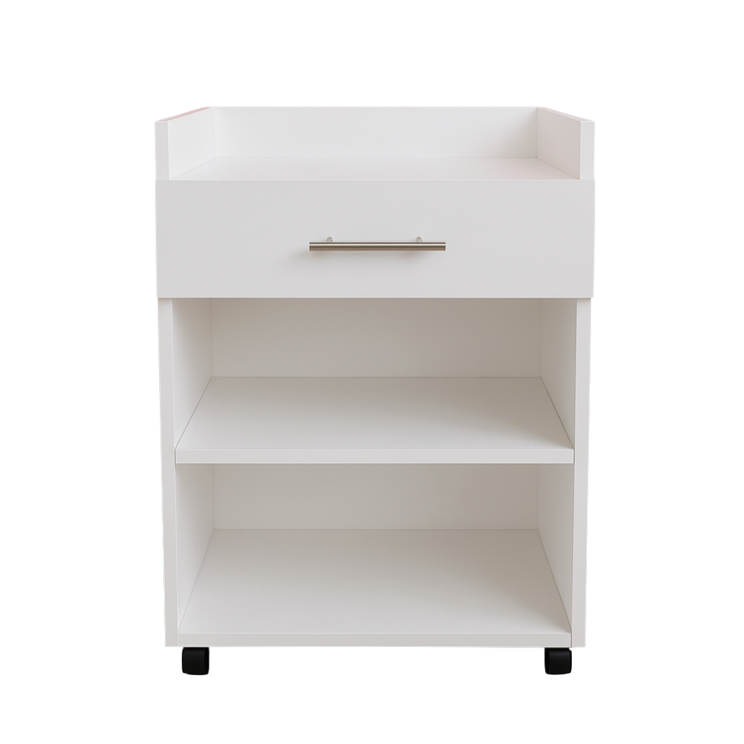 Wooden Trolley with Drawer - Small