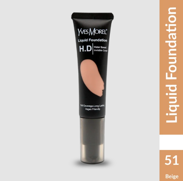 Yves Morel Liquid Foundation Silk Finish Longwear - 51 – Beige