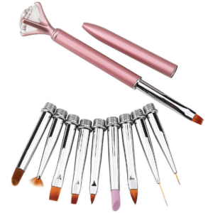 9-in-1 Nail Art Pink Brush Pen