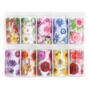 Floral Nail Art Transfer Foil Box