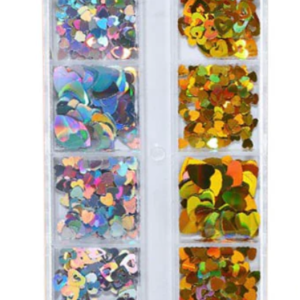 Heart Nail Art Flakes Box