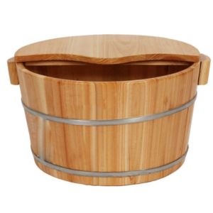 Wooden Foot Bath Bucket With Lid